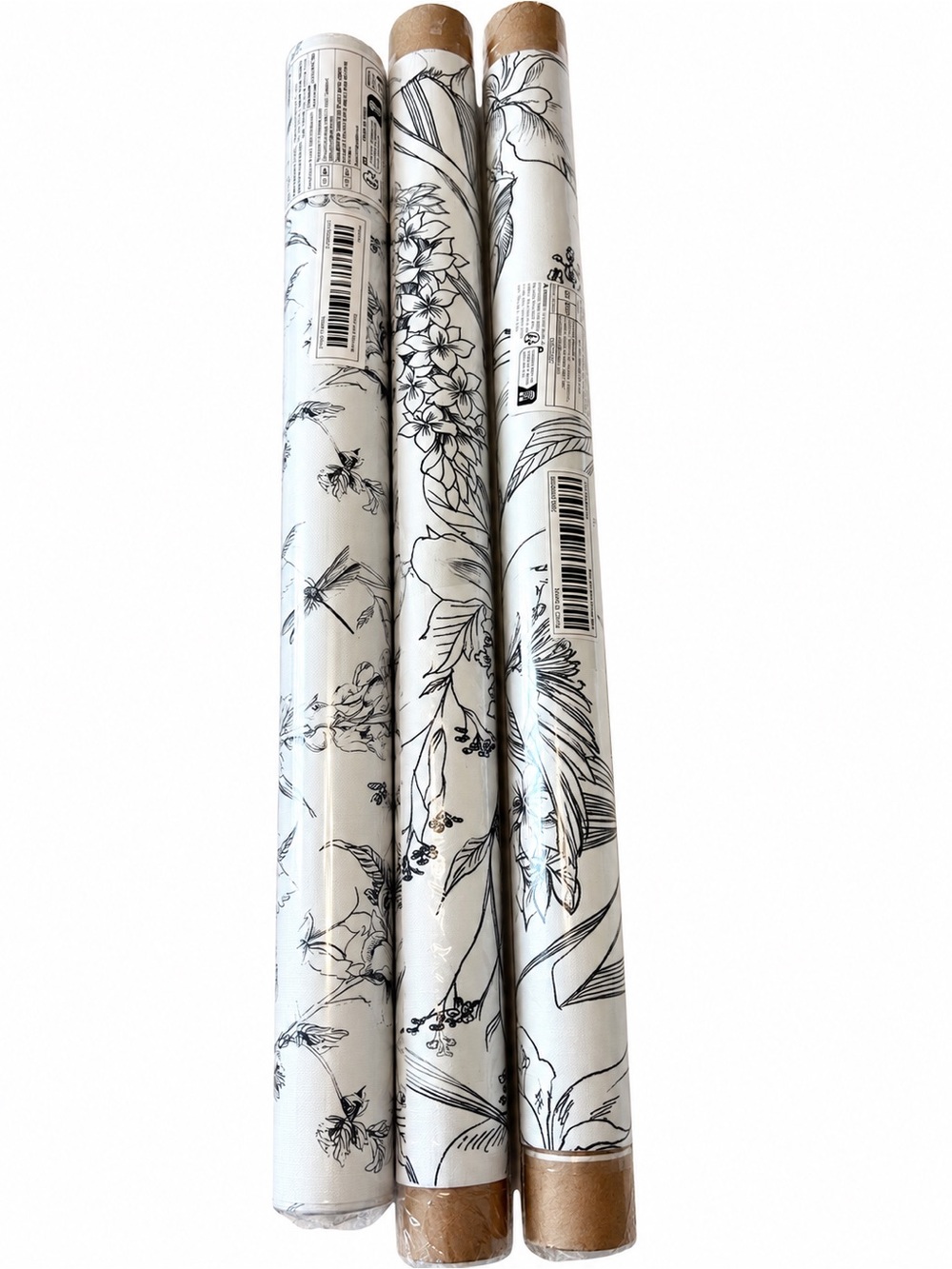 3 Rolls Vintage Botanical Floral Bird Wallpaper 44cm x 3m Cottagecore Garden